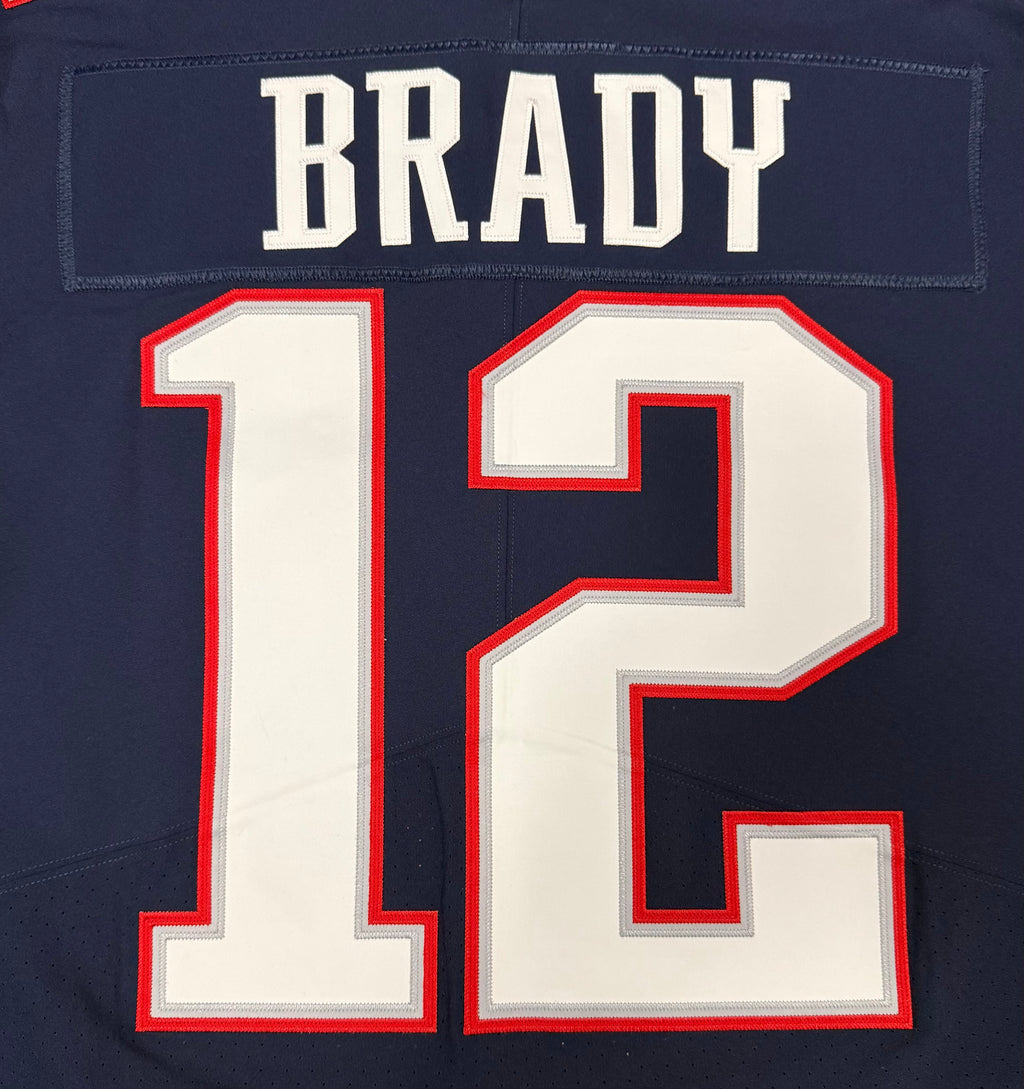 Tom Brady New England Patriots Jersey #12 Nike Vapor Elite Blue Size 48 (XL) NFL