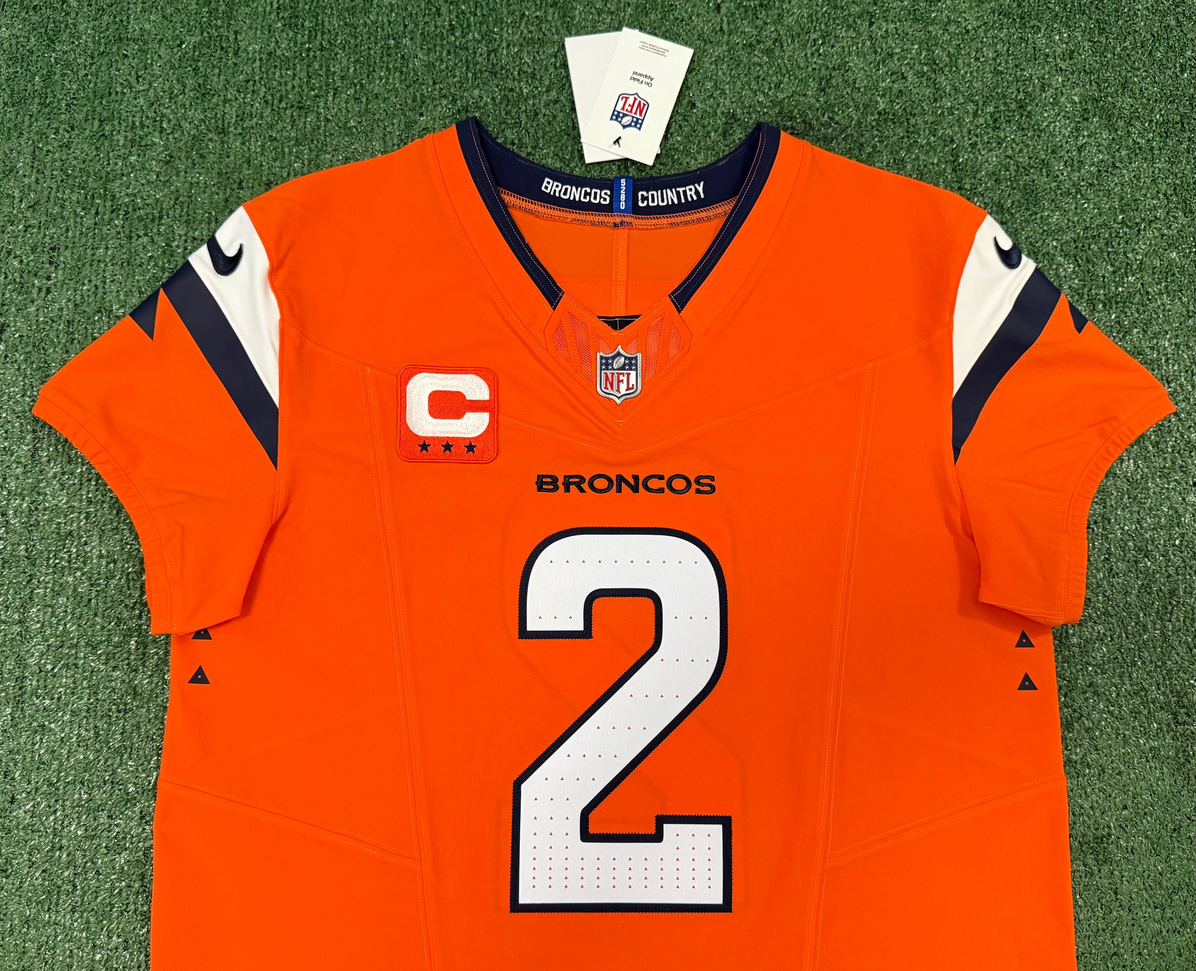 Pat Surtain II Denver Broncos Jersey #2 Nike Vapor Fuse Elite Orange Size 44 (L) NFL