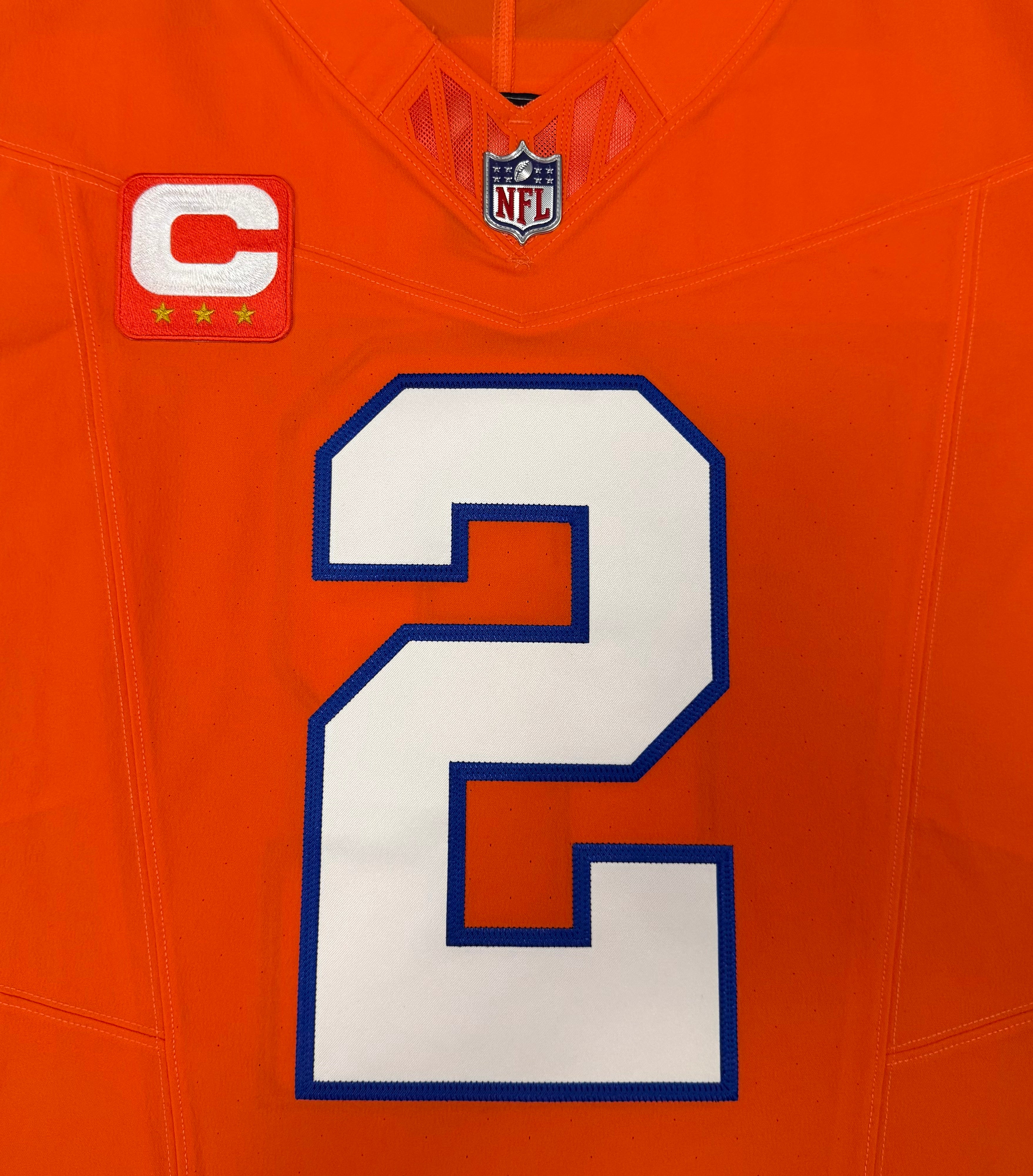 Pat Surtain II Denver Broncos Jersey #2 Nike Vapor Fuse Elite Orange Size 44 (Large) NFL