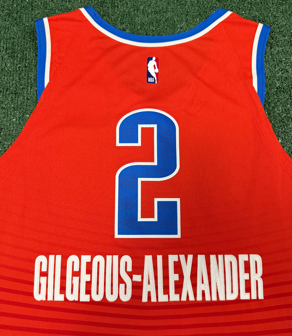 Shai Gilgeous-Alexander Oklahoma City Thunder Jersey #2 Nike VaporKnit Authentic Orange Size 52 (XL) NBA