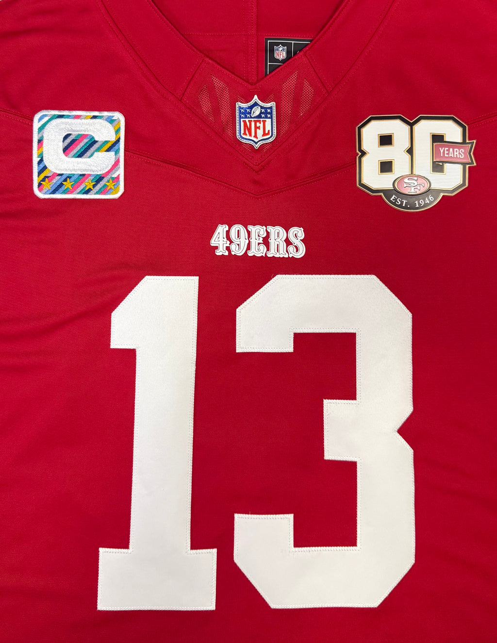 Brock Purdy San Francisco 49ers Jersey #13 Nike Vapor Fuse Limited Stitched Red Size (XL) NFL
