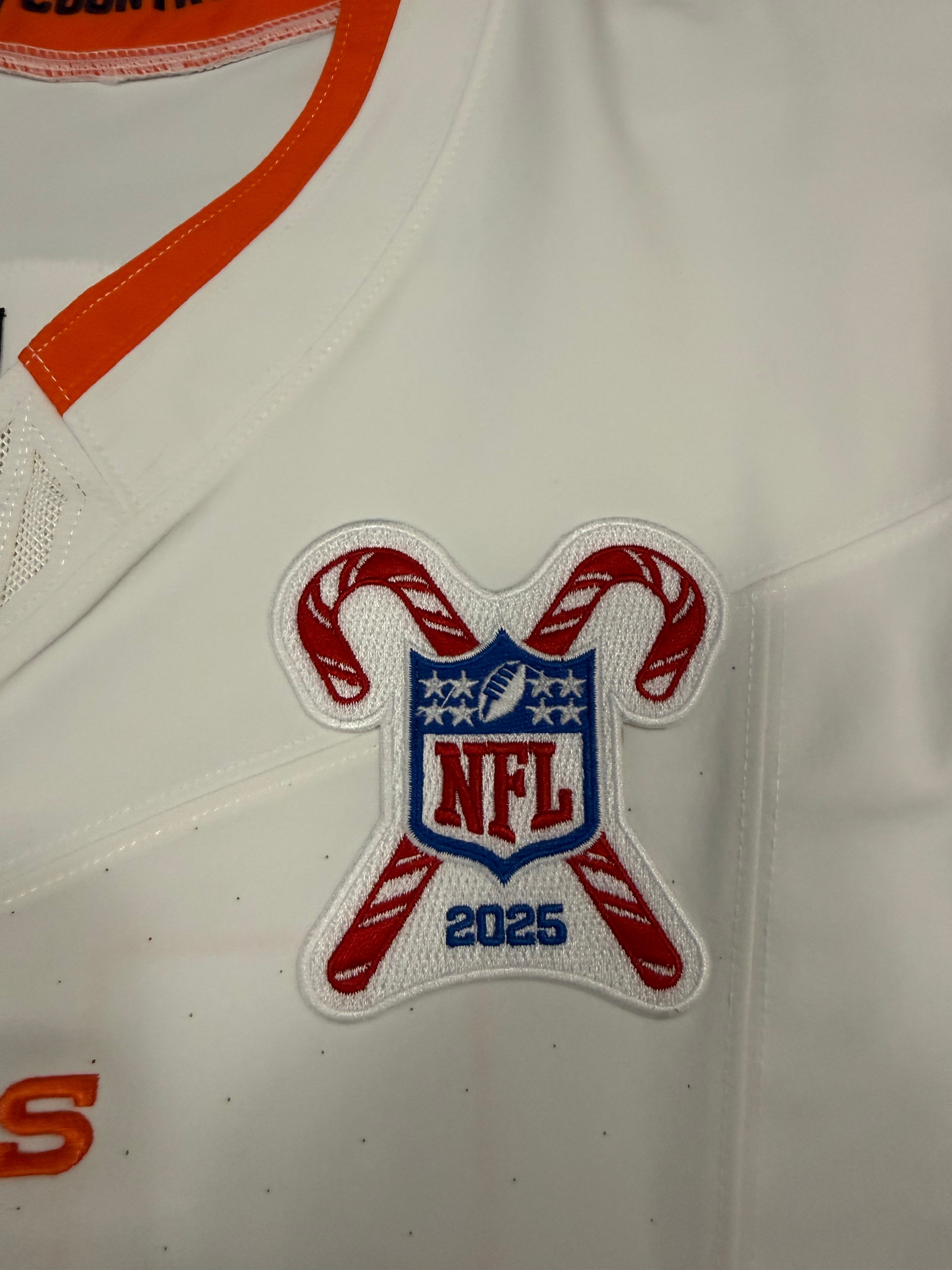 Bo Nix Denver Broncos Jersey #10 Nike Vapor Fuse Elite White Size 44 (L) NFL