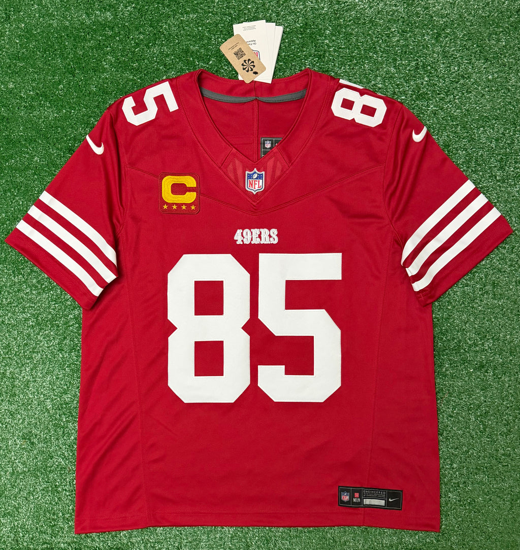 George Kittle San Francisco 49ers Jersey #85 Nike Vapor Fuse Limited Stitched Red Size (Large) NFL