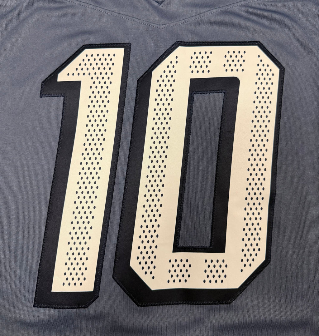 Drake Maye New England Patriots Jersey #10 Nike Vapor Fuse Limited Rivalry Blue Size (Large) NFL