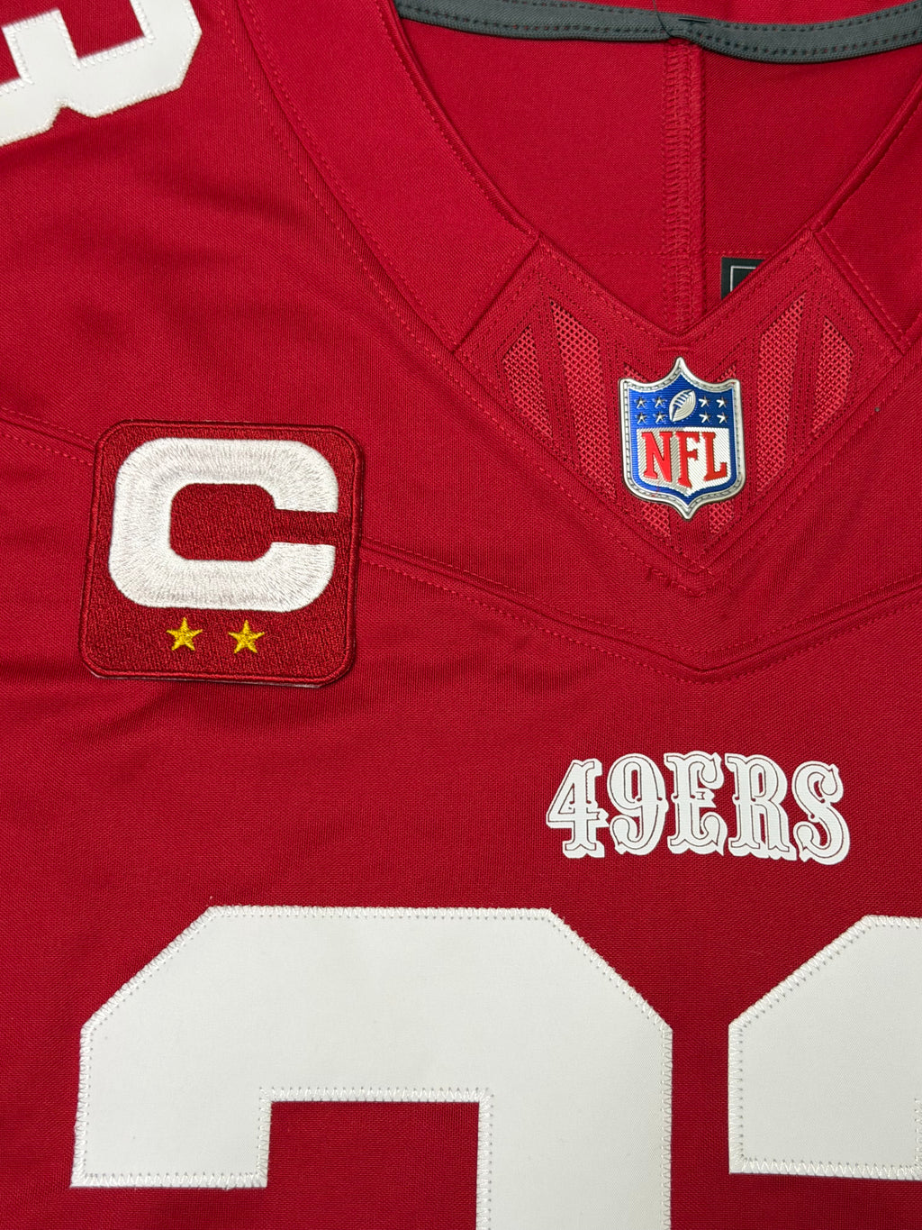 Christian McCaffrey San Francisco 49ers Jersey #23 Nike Vapor Fuse Limited Stitched Red Size (Medium) NFL