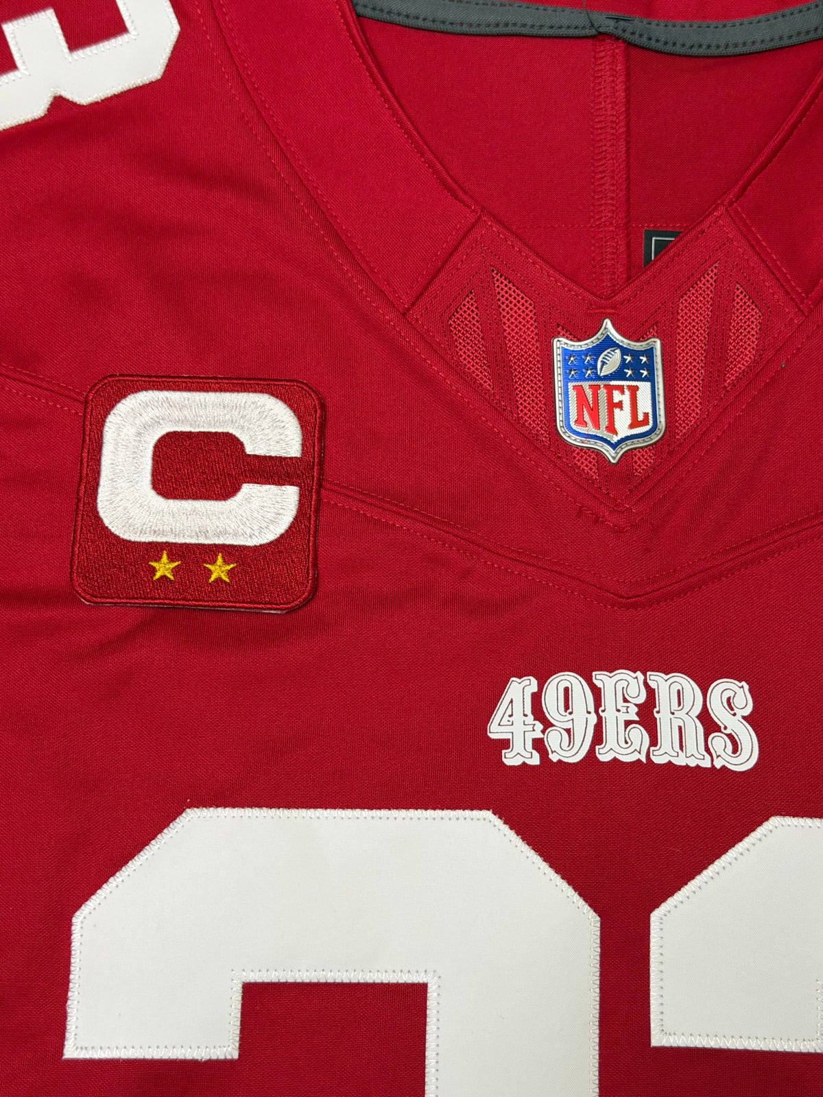 Christian McCaffrey San Francisco 49ers Jersey #23 Nike Vapor Fuse Limited Stitched Red Size (Medium) NFL