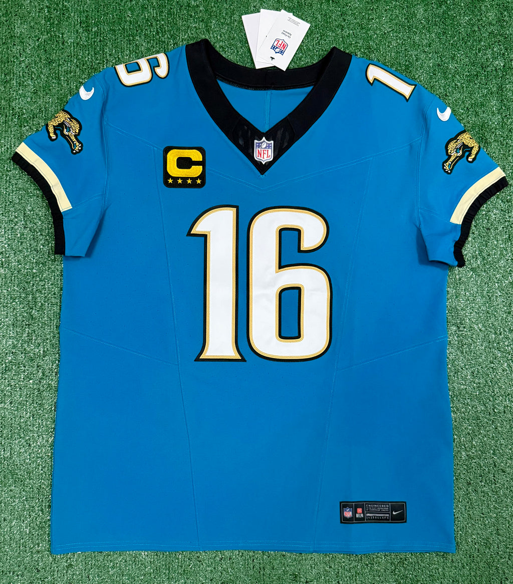 Trevor Lawrence Jacksonville Jaguars Jersey #16 Nike Vapor Fuse Elite Teal Size 48 (XL) NFL