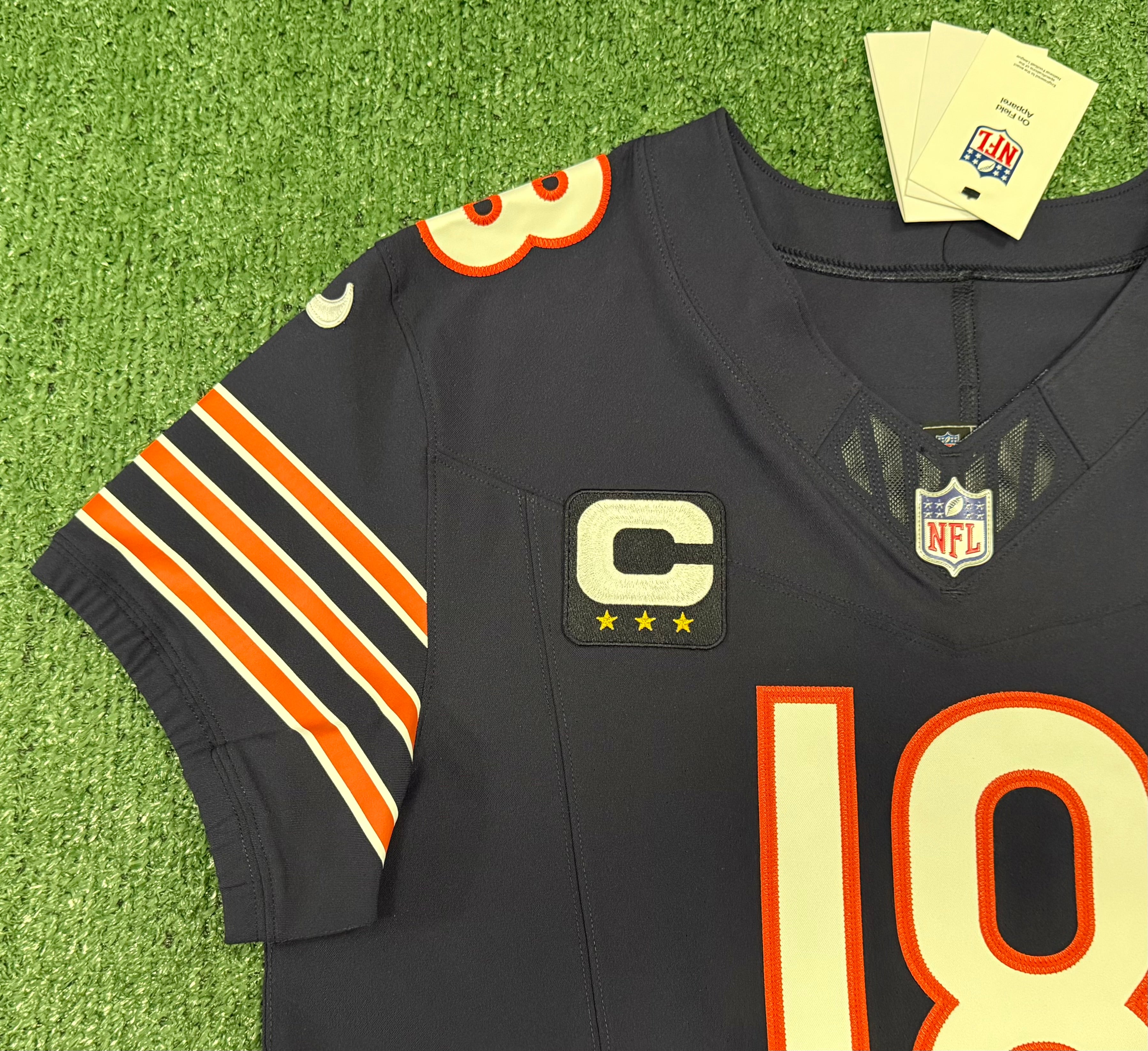 Caleb Williams Chicago Bears Jersey #18 Nike Vapor FUSE Elite Navy Size 40 (Medium) NFL