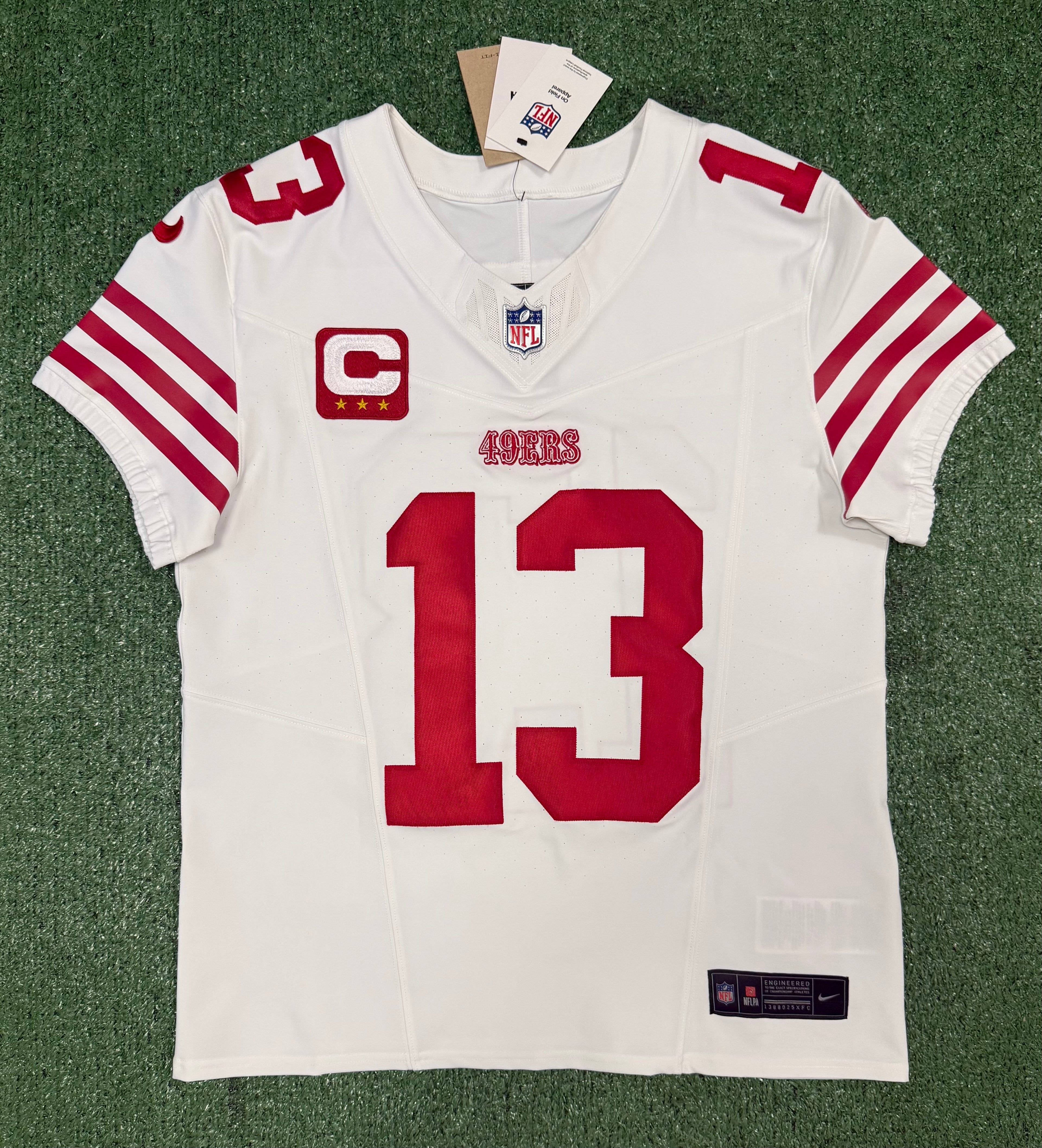 Brock Purdy San Francisco 49ers Jersey #13 Nike Vapor FUSE Elite White Size 40 (Medium) NFL
