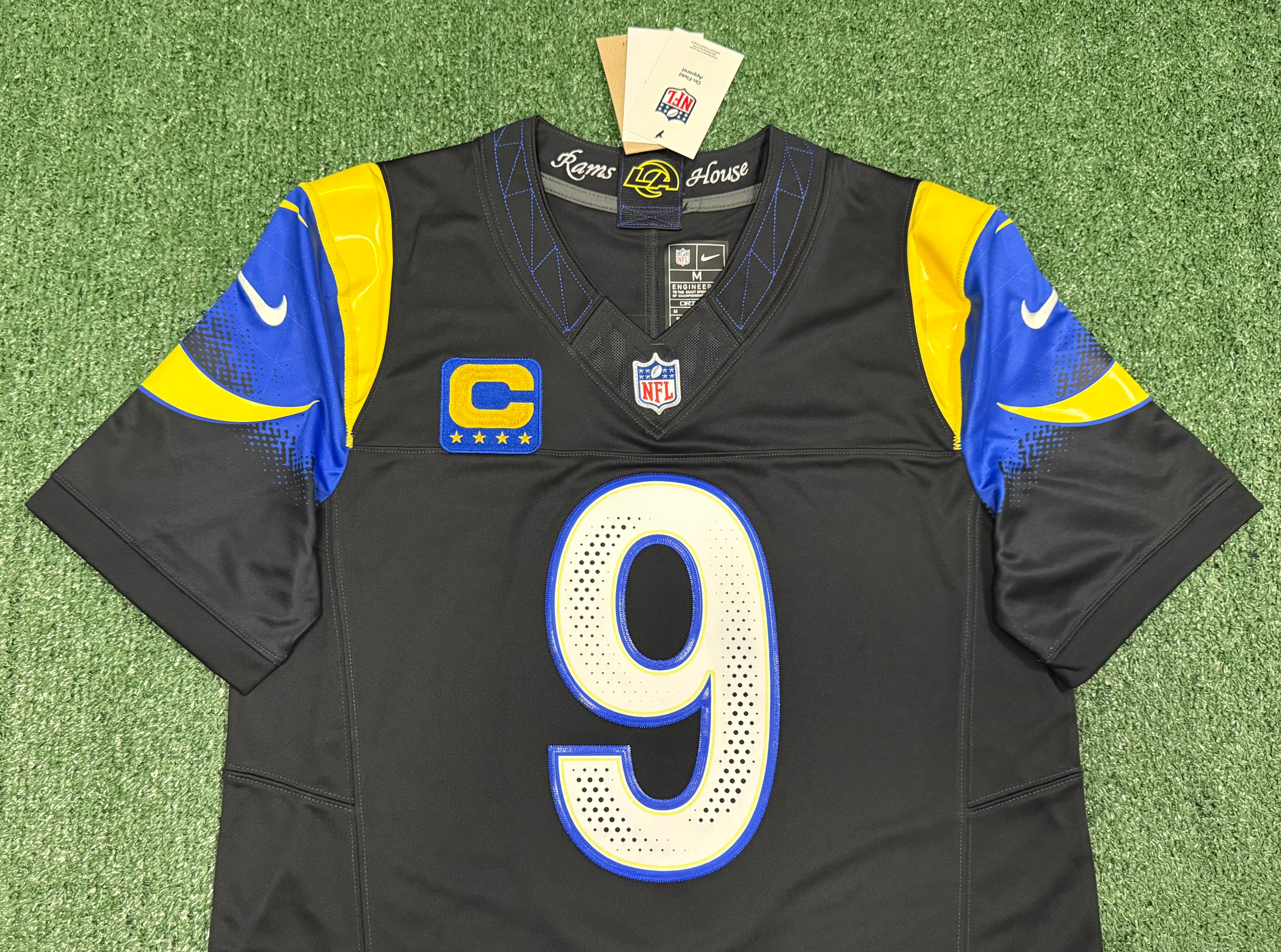 Matthew Stafford Los Angeles Rams Jersey #9 Nike FUSE Rivalry Black Size (Medium) NFL