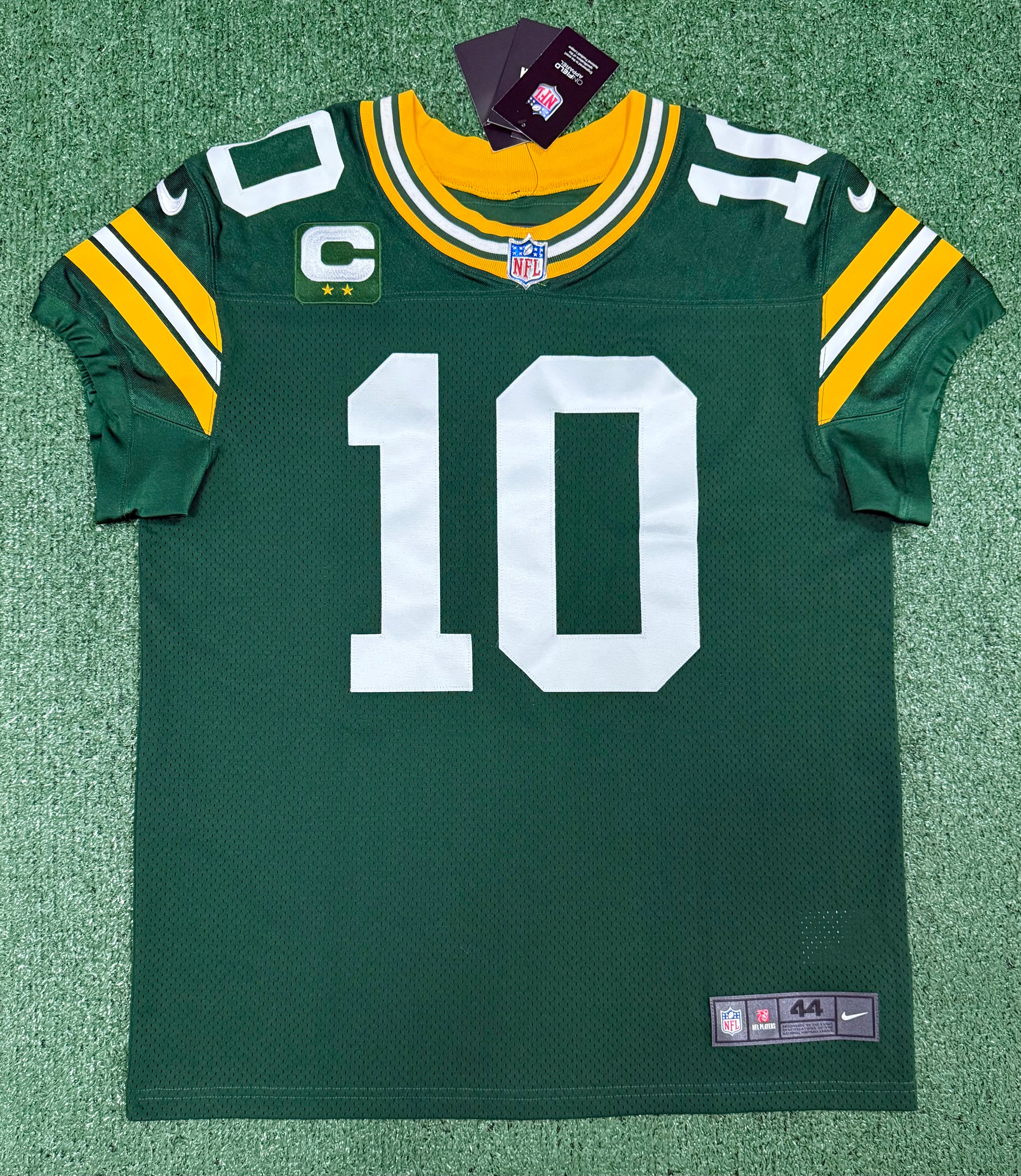 Jordan Love Green Bay Packers Jersey #10 Nike Vapor Elite Green Size 44 (Large) NFL