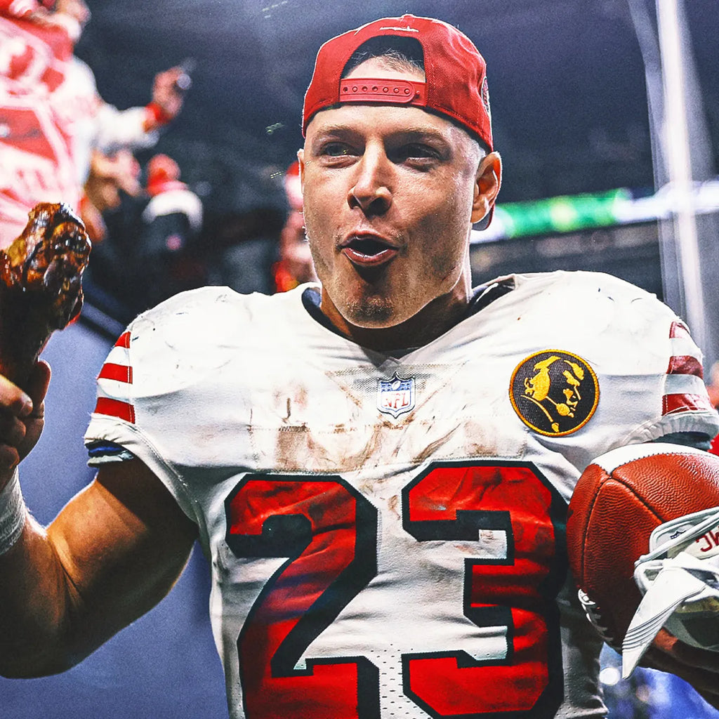Christian McCaffrey San Francisco 49ers Jersey #23 Nike Vapor FUSE Elite White Size 48 (XL) NFL