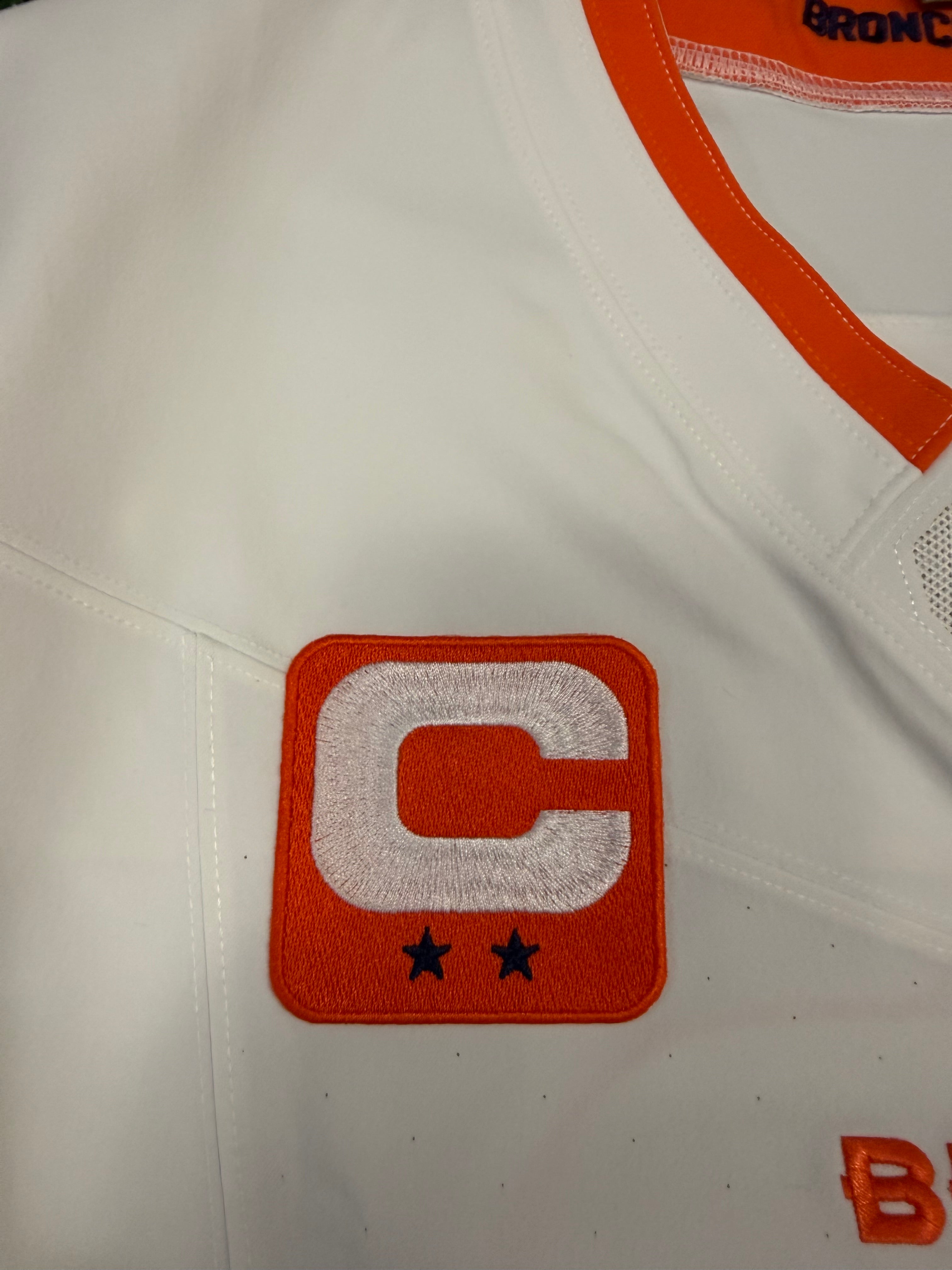 Bo Nix Denver Broncos Jersey #10 Nike Vapor Fuse Elite White Size 44 (L) NFL