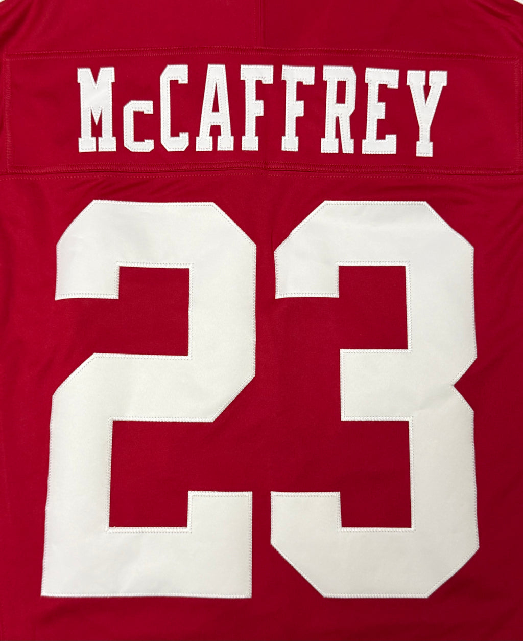 Christian McCaffrey San Francisco 49ers Jersey #23 Nike Vapor Fuse Limited Stitched Red Size (Medium) NFL