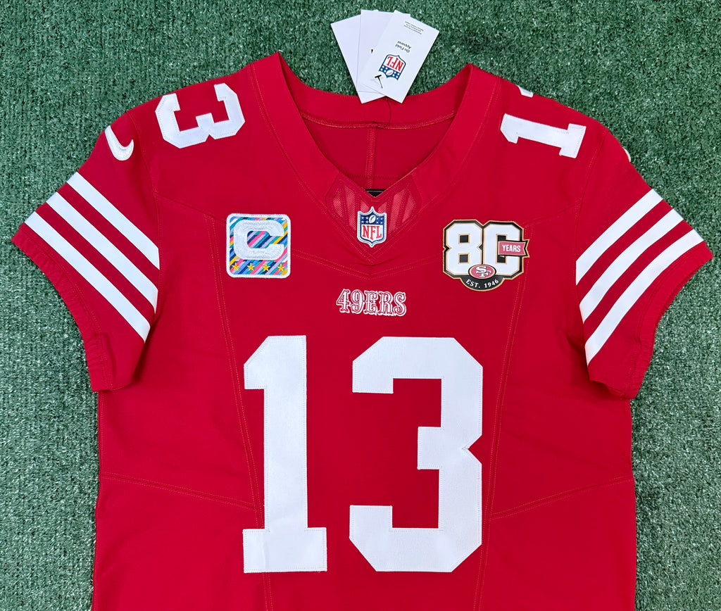 Brock Purdy San Francisco 49ers Jersey #13 Nike Vapor FUSE Elite Red Size 44 (Large) NFL