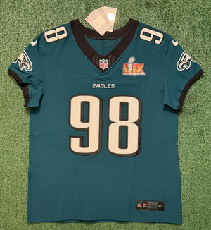 Jalen Carter Philadelphia Eagles Jersey #98 Nike Vapor FUSE Elite green Size 44 (Large) NFL