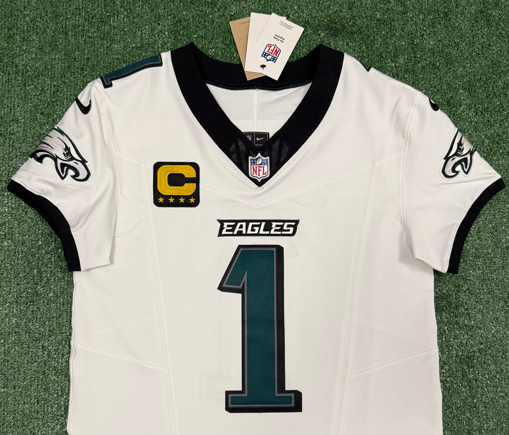 Jalen Hurts Philadelphia Eagles Jersey #1 Nike Vapor FUSE Elite White Size 40 (Medium) NFL