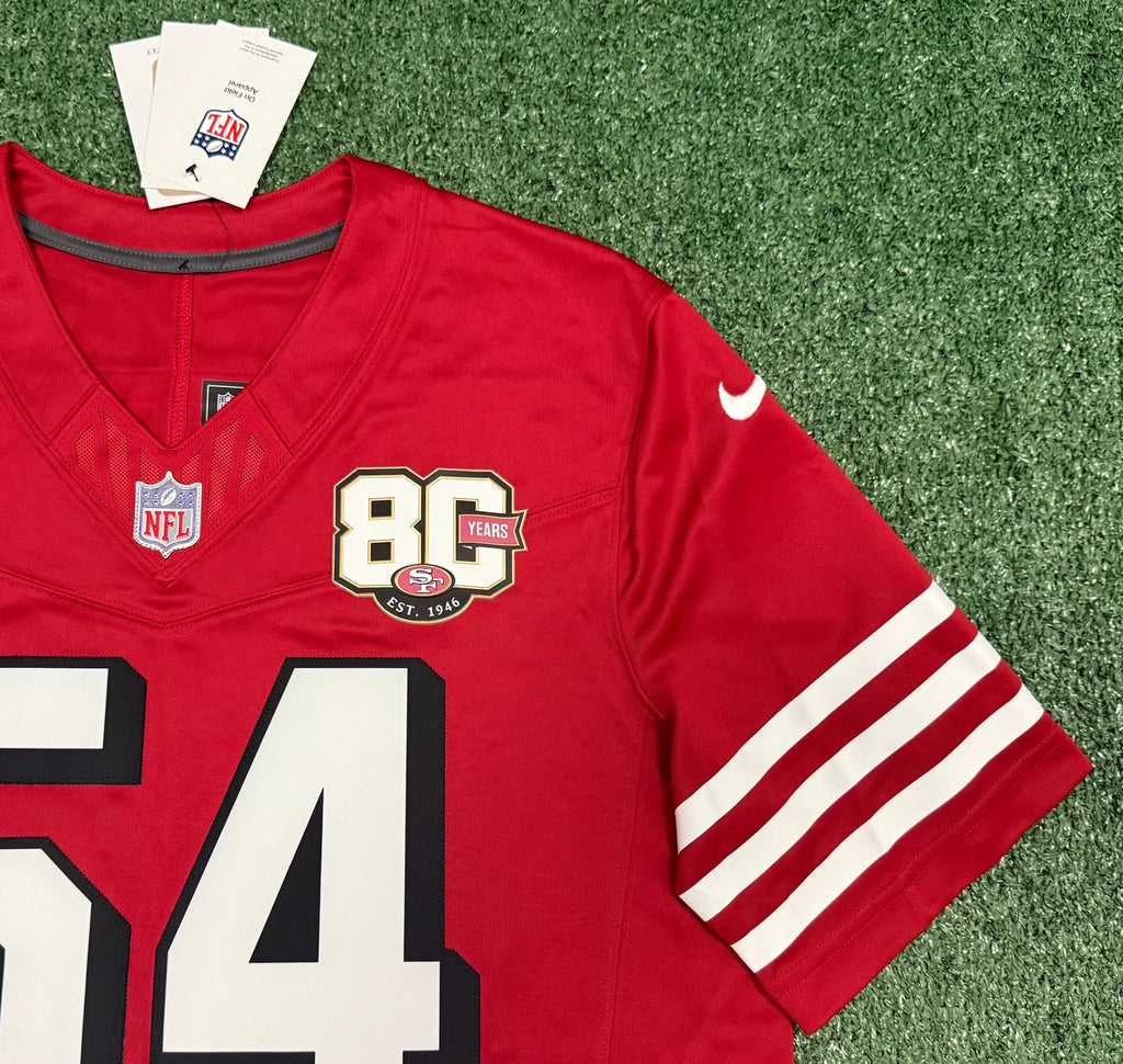 Fred Warner San Francisco 49ers Jersey #54 Nike Vapor Fuse Limited Stitched Red Size (Large) NFL
