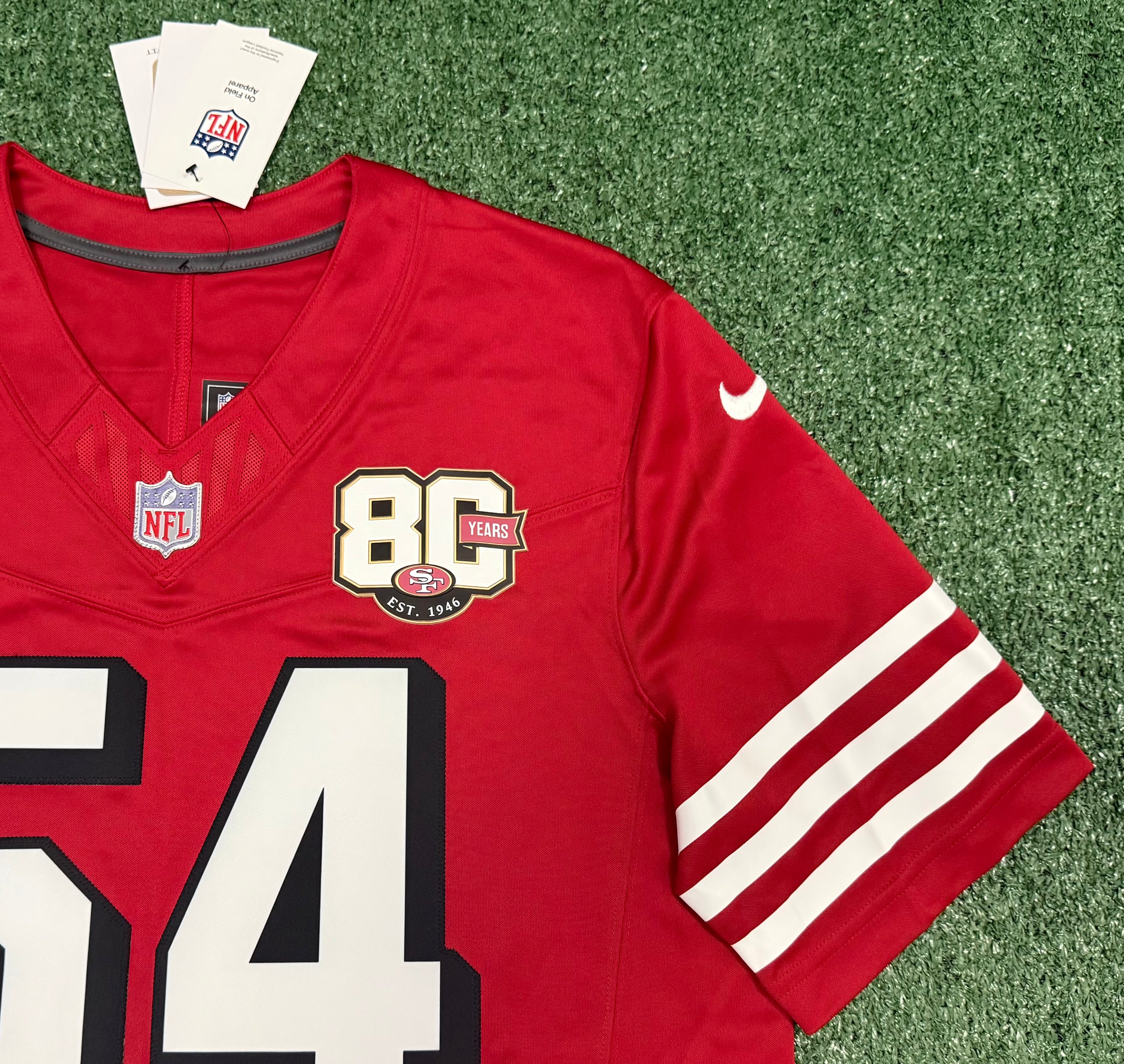 Fred Warner San Francisco 49ers Jersey #54 Nike Vapor Fuse Limited Stitched Red Size (Large) NFL