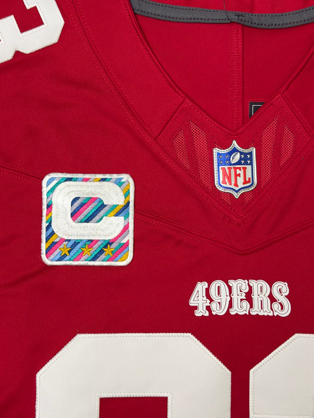 Christian McCaffrey San Francisco 49ers Jersey #23 Nike Vapor Fuse Limited Stitched Red Size (Medium) NFL