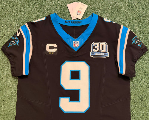 Bryce Young Carolina Panthers Jersey #9 Nike Vapor FUSE Elite Black Size 44 (Large) NFL