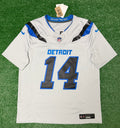 Amon Ra St Brown Detroit Lions Jersey #14 Nike Vapor FUSE Rivalry Gray Size (Large) NFL