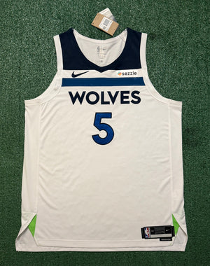 Anthony Edwards Minnesota Timberwolves Jersey #5 Nike ADV Authentic White Size 52 (XL) NBA
