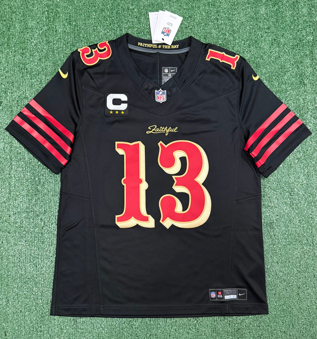 Brock Purdy San Francisco 49ers Jersey #13 Nike Vapor Fuse Limited Rivalry Black Size (Medium) NFL