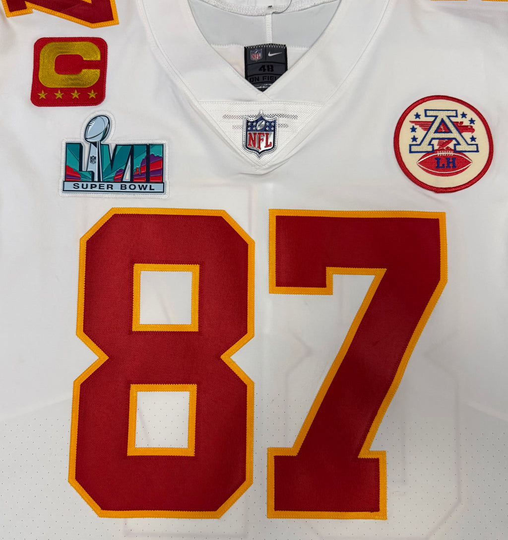 Travis Kelce Kansas City Chiefs Jersey #87 Nike Vapor Elite White Size 48 (XL) NFL