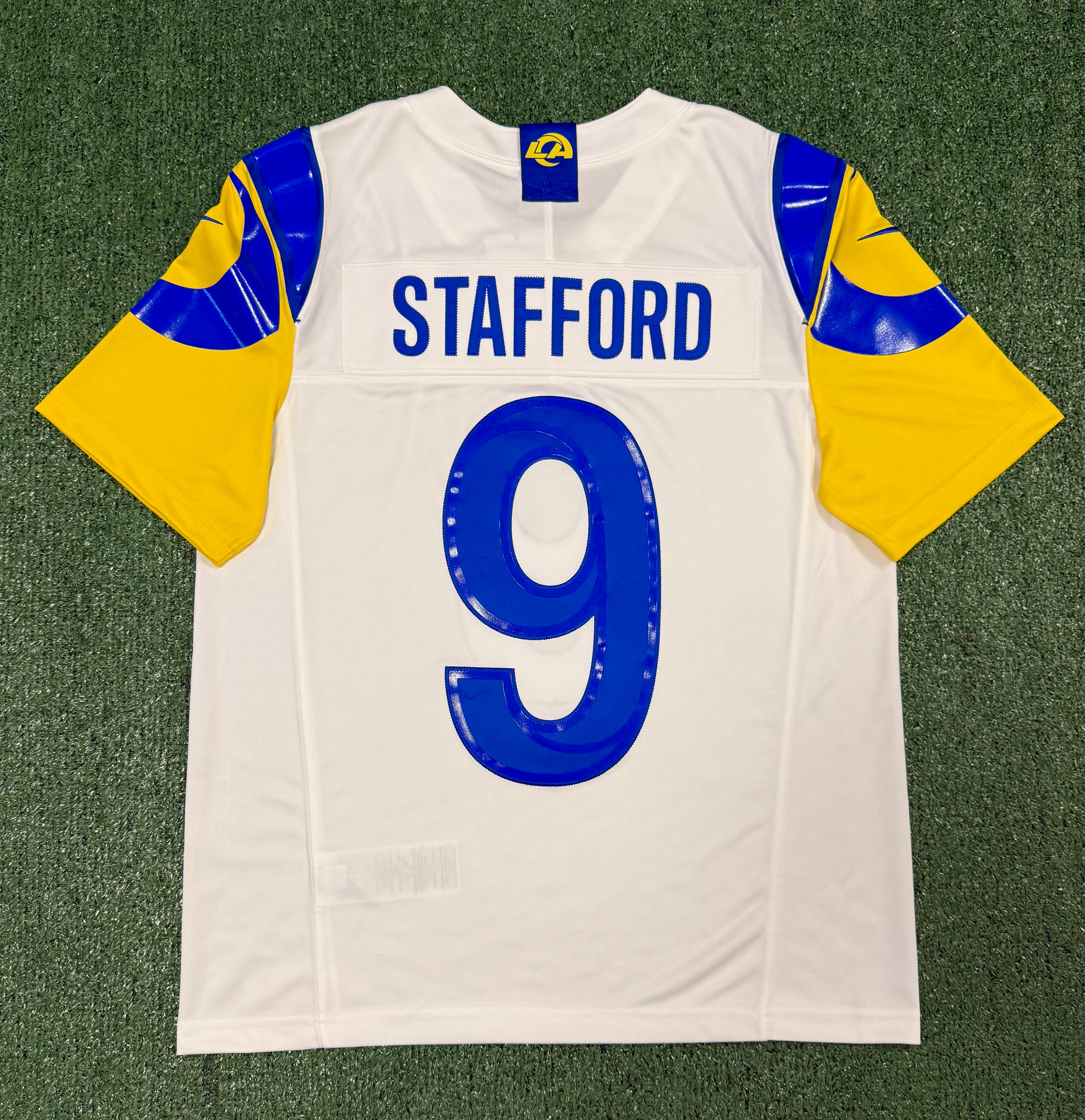 Matthew Stafford Los Angeles Rams Jersey #9 Nike Vapor Fuse Limited Stitched White Size (Medium) NFL