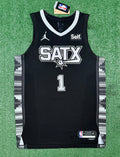 Victor Wembanyama San Antonio Spurs Jersey #1 Nike ADV Authentic Black Size 48 (L) NBA