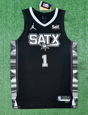 Victor Wembanyama San Antonio Spurs Jersey #1 Nike ADV Authentic Black Size 48 (L) NBA