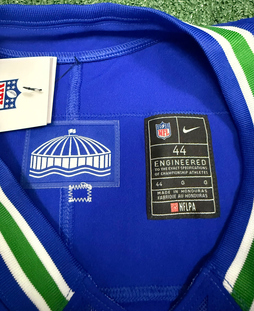 Jaxon Smith-Njigba Seattle Seahawks Jersey #11 Nike Vapor FUSE Elite Royal Blue Size 44 (L) NFL