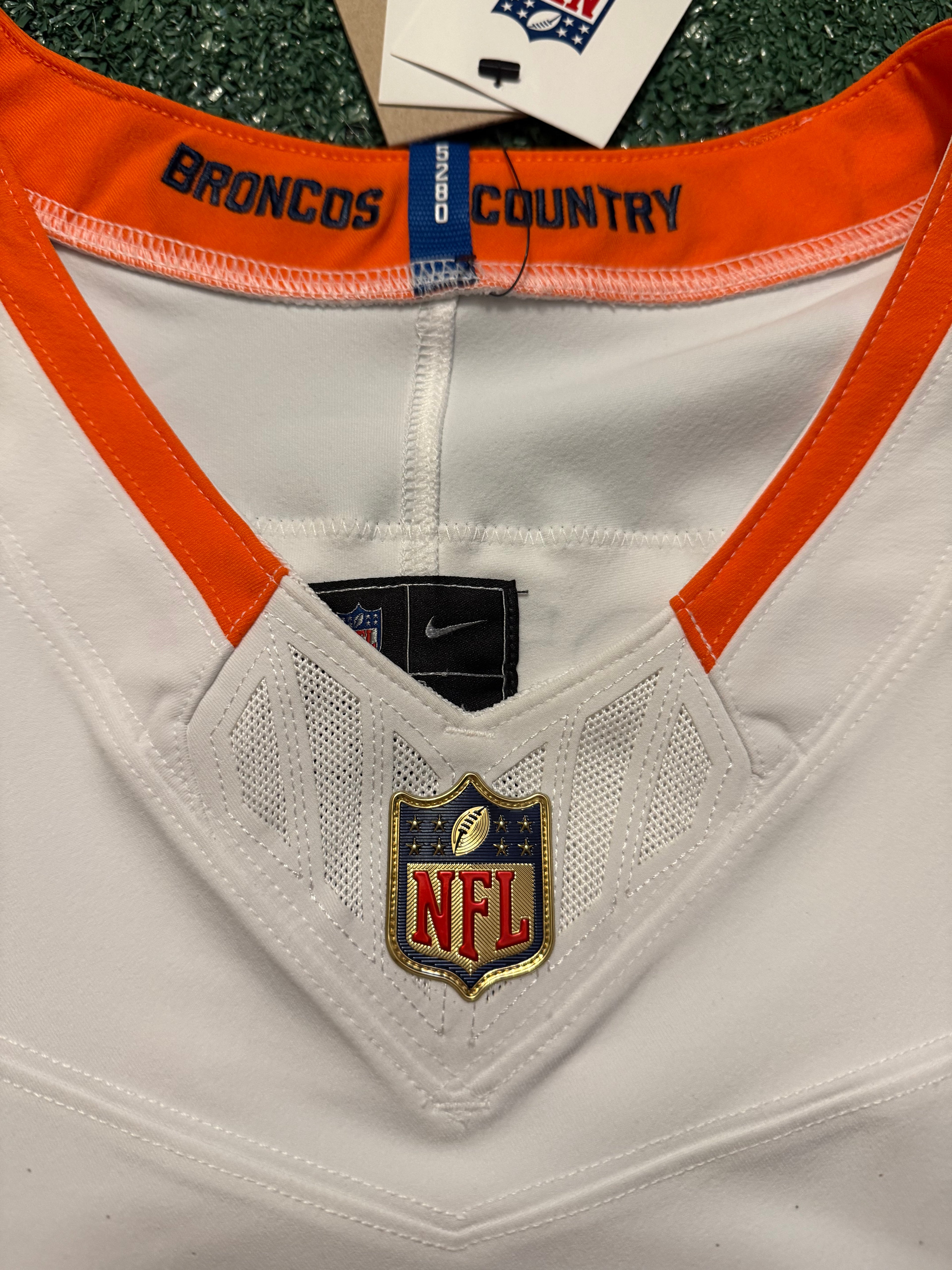 Pat Surtain II Denver Broncos Jersey #2 Nike Vapor Fuse Elite White Size 48 (XL) NFL