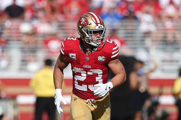 Christian McCaffrey San Francisco 49ers Jersey #23 Nike Vapor Fuse Limited Stitched Red Size (L) NFL