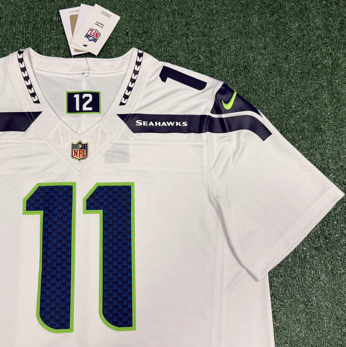 Jaxon Smith-Njigba Seattle Seahawks Jersey #11 Nike Vapor FUSE Limited White Size (XL) NFL