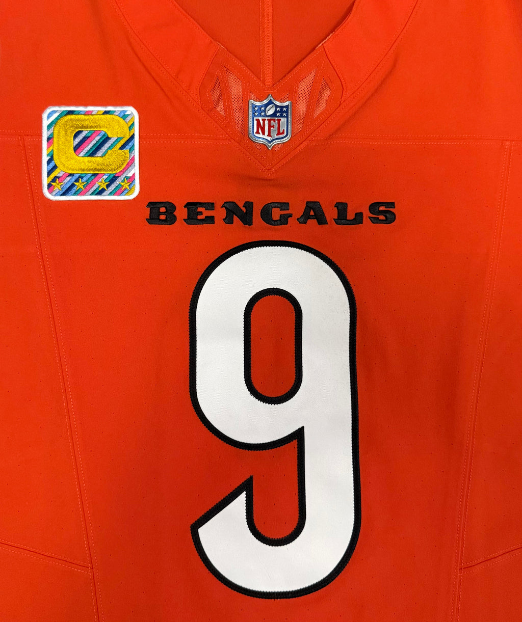 Joe Burrow Cincinnati Bengals Jersey #9 Nike Vapor FUSE Elite Orange Size 44 (L) NFL