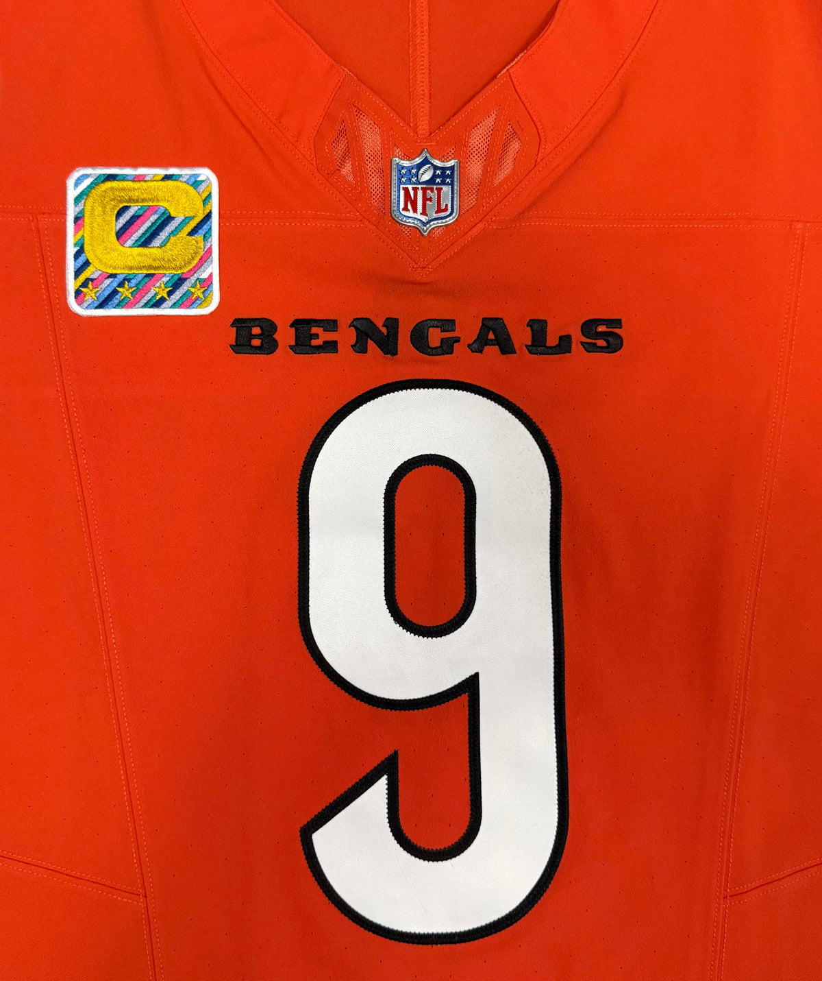 Joe Burrow Cincinnati Bengals Jersey #9 Nike Vapor FUSE Elite Orange Size 44 (L) NFL