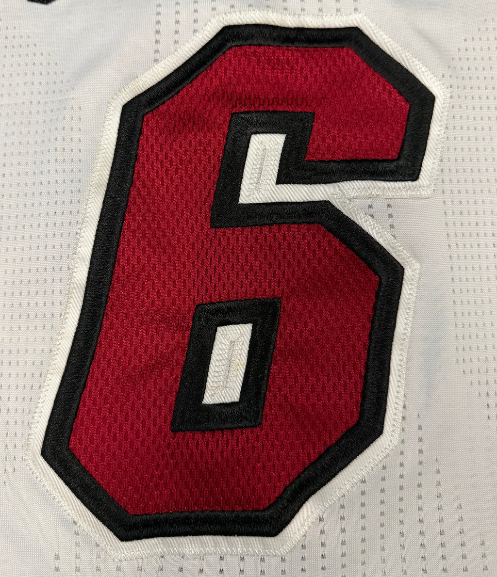 Lebron James Miami Heat Jersey #6 Adidas Climacool White Size (Large) NBA