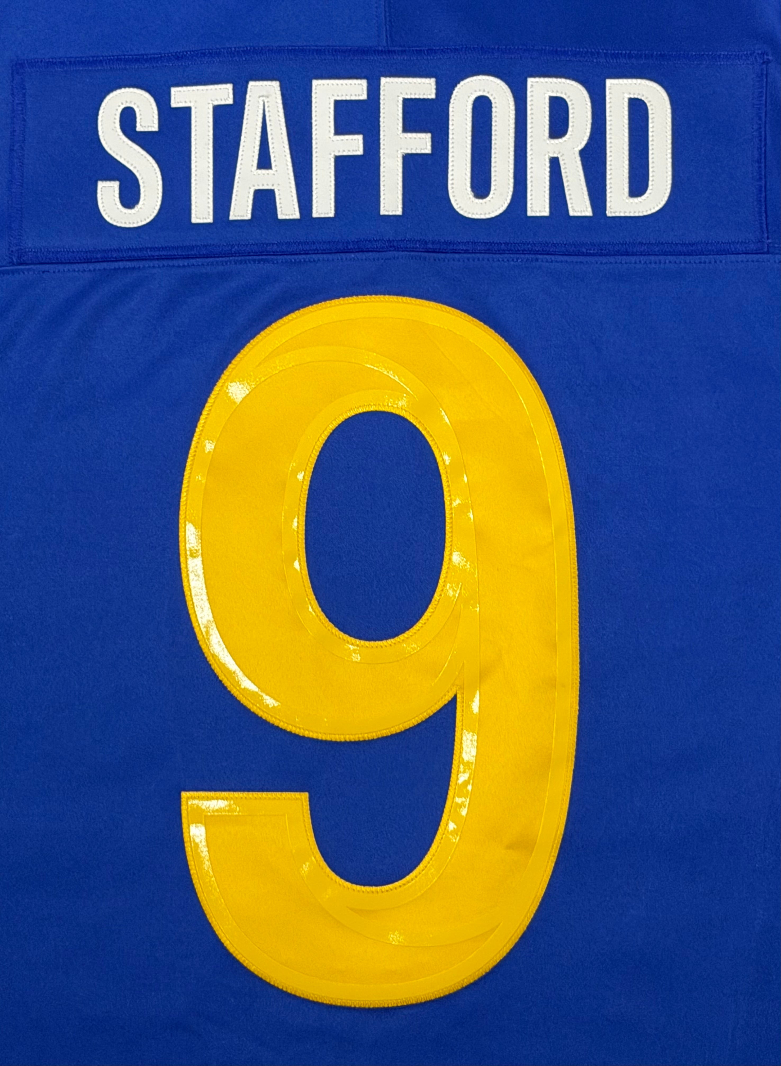 Matthew Stafford Los Angeles Rams Jersey #9 Nike Vapor Fuse Limited Stitched Blue Size (Medium) NFL