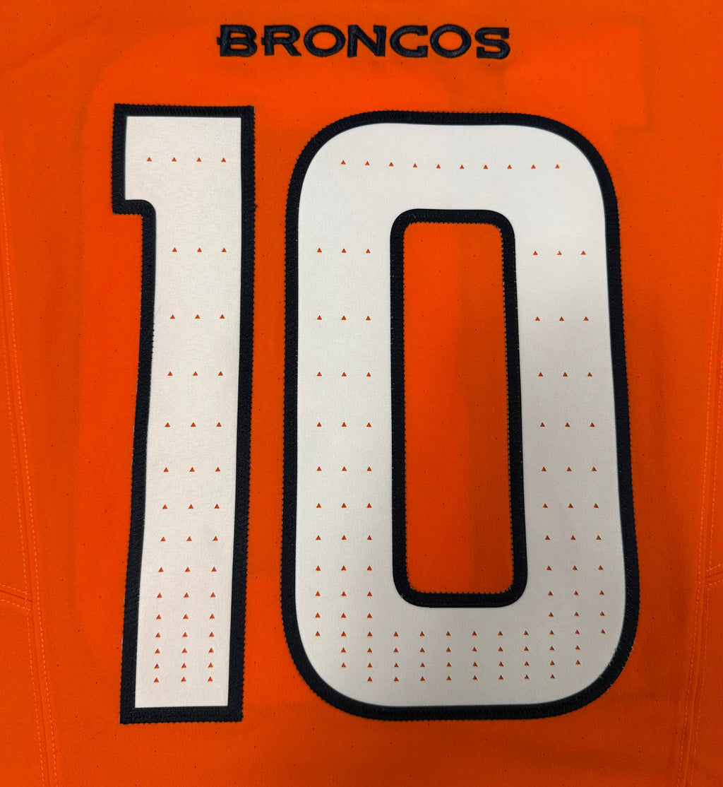 Bo Nix Denver Broncos Jersey #10 Nike Vapor Fuse Elite Orange Size 40 (M) NFL