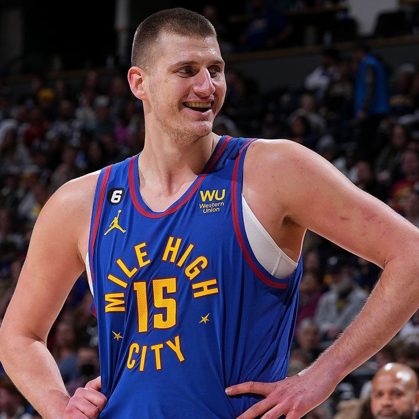 Nikola Jokic Denver Nuggets Jersey #15 Nike ADV Authentic Blue Size 52 (XL) NBA