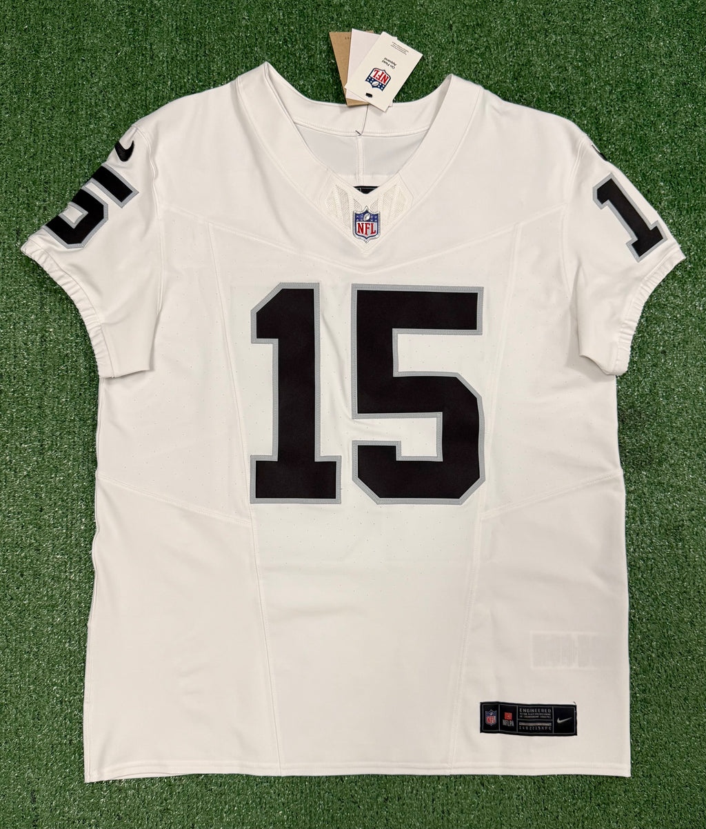 Fernando Mendoza Las Vegas Raiders Jersey #15 Nike Vapor Fuse Elite White Size 44 (L) NFL
