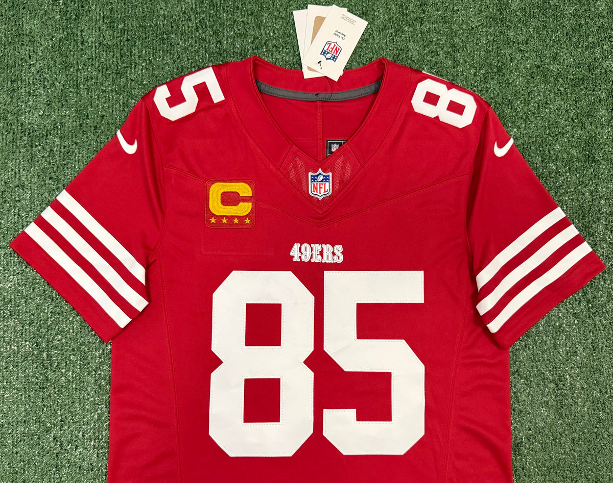 George Kittle San Francisco 49ers Jersey #85 Nike Vapor Fuse Limited Stitched Red Size (Medium) NFL