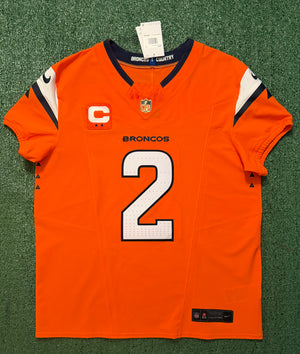 Pat Surtain II Denver Broncos Jersey #2 Nike Vapor Fuse Elite Orange Size 44 (L) NFL