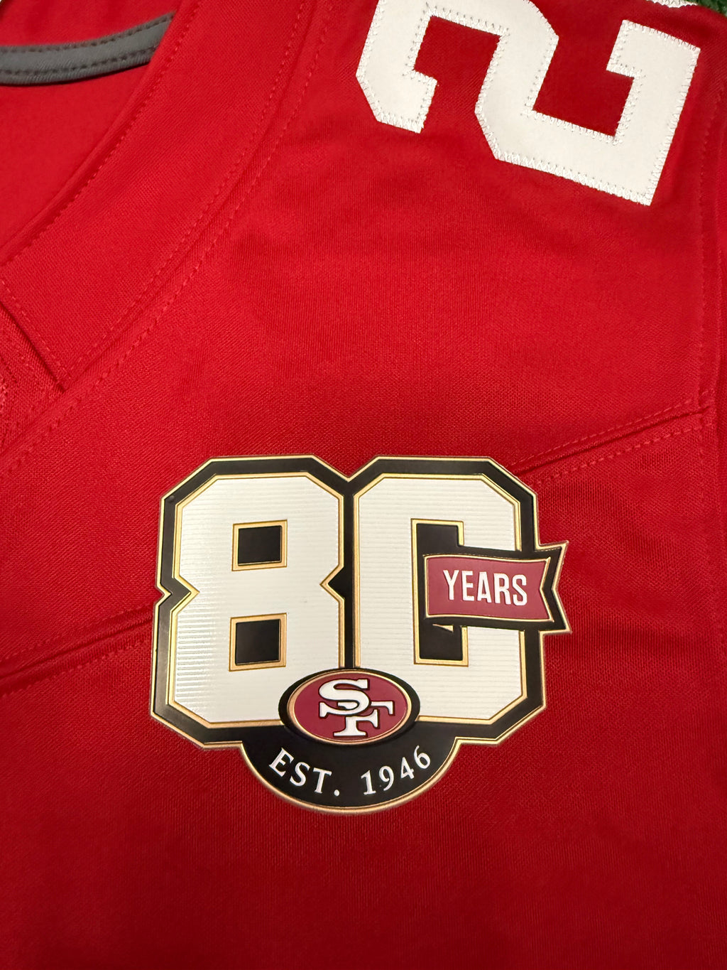 Christian McCaffrey San Francisco 49ers Jersey #23 Nike Vapor Fuse Limited Stitched Red Size (Large) NFL