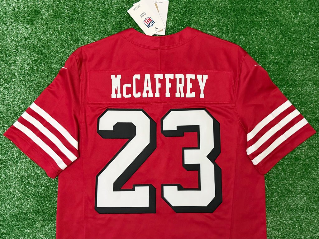 Christian McCaffrey San Francisco 49ers Jersey #23 Nike Vapor Fuse Limited Stitched Red Size (Medium) NFL
