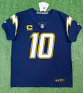Justin Herbert Los Angeles Chargers Jersey #10 Nike Vapor Fuse Elite Navy Size 44 (L) NFL