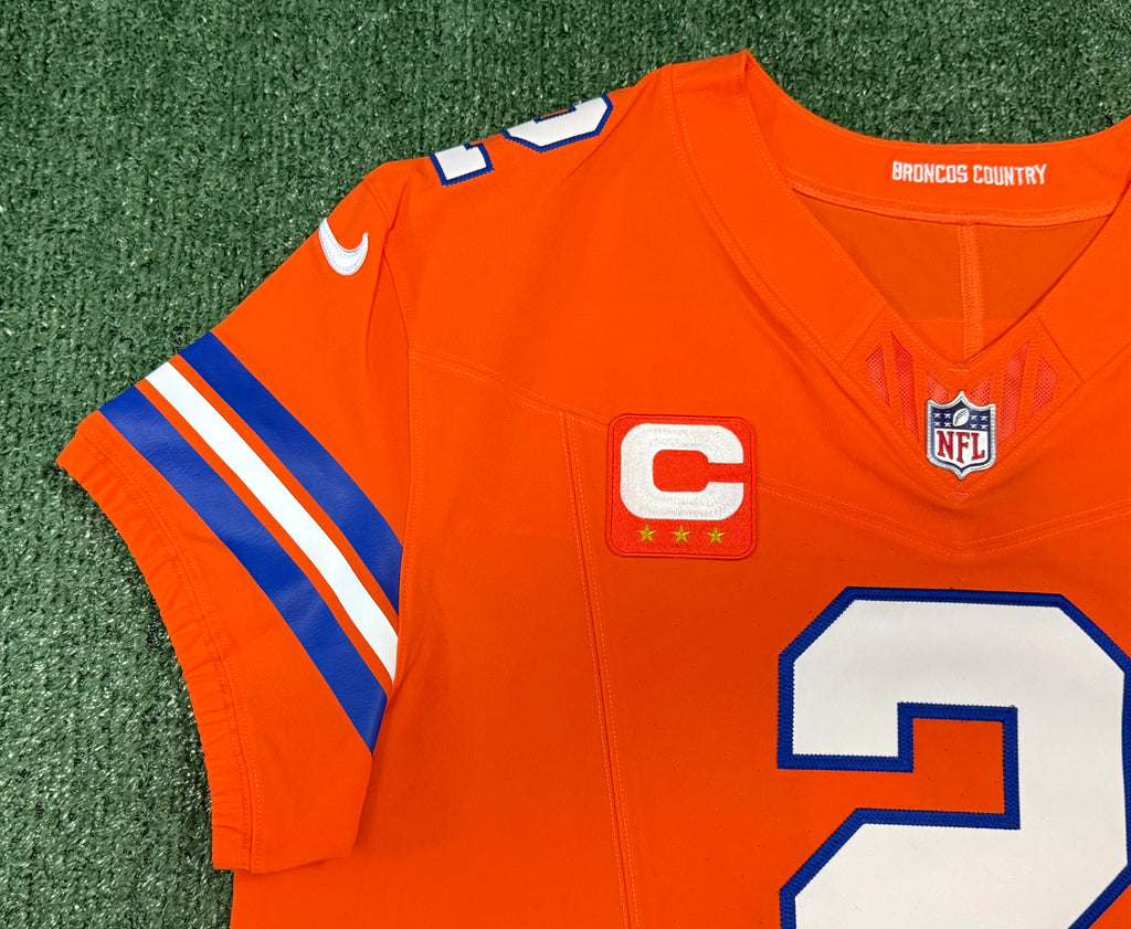 Pat Surtain II Denver Broncos Jersey #2 Nike Vapor Fuse Elite Orange Size 48 (XL) NFL