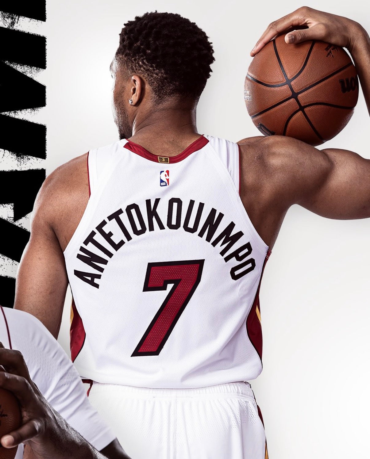 Giannis Antetokounmpo Miami Heat Jersey #7 Nike ADV Authentic Red Size 48 (Large) NBA